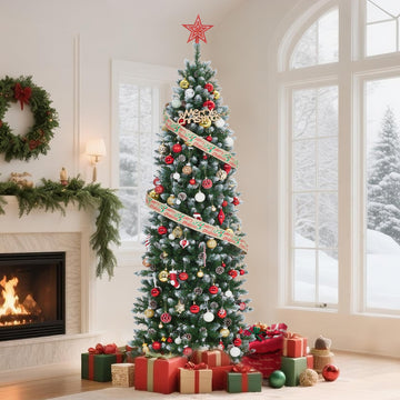 Albero di Natale Artificiale Garvee 182 cm con Supporto Metallico e Borsa