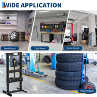 Pressa idraulica da 6 tonnella con H e altzza regolabile per officina e riparazione auto, acciaio al carbonio, molle di precisione, nero