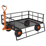 Garvee Carrello da Giardino in Acciaio 1200 LBS 3 in 1 Ruote 13 Pollici Telaio Verniciato Manico Gommato