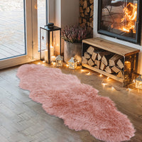 Tappetino da bagno in cotone artificiale GARVEE, arazzo in morbido peluche a pelo alto, rosa, 75x120 cm, per cameretta dei bambini, soggiorno, camera da letto, motivo irregolare