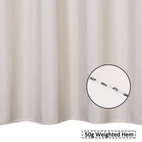 Tenda da doccia Garvee in poliestere impermeabile con ganci per vasca e doccia, beige, leggera, idrorepellente, facile da installare