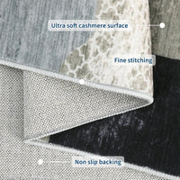 Tappeto da salotto moderno astratto Garvee, pelo corto, antiscivolo, lavabile in lavatrice, morbido, leggero, 60x230 cm, soggiorno, ufficio, multicolore