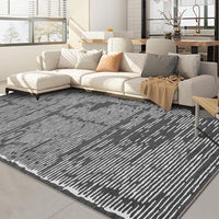 Tappeto per soggiorno Garvee 120x170cm, lavabile, a pelo corto, per camera da letto, nero