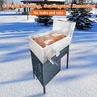 Evaporatore per sciroppo d'acero Garvee, 30x16x19 pollici, acciaio inossidabile 304, 21 galloni, 2 valvole, termometro per casa e esterni