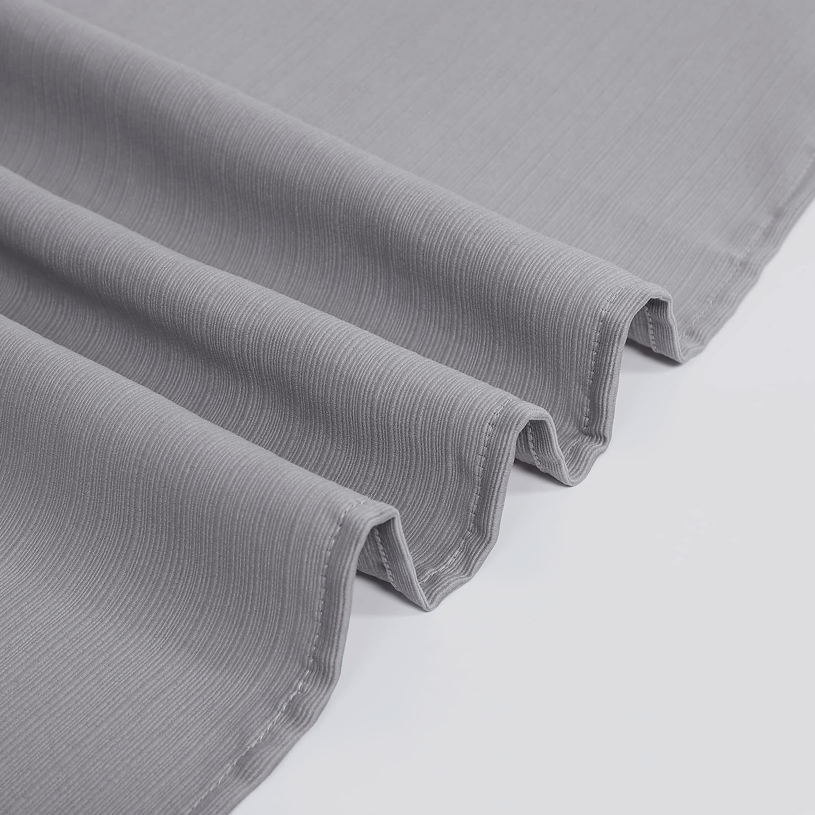 GARVEE Tenda da doccia testurizzata con effetto lino, lavabile, effetto lino per vasca da bagno e vasca da bagno, 180x180 cm, grigio