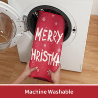 Zerbino Garvee Kerst Deurmat per casa e per esterni con supporto in gomma antiscivolo e lavabile, decorazione natalizia, 50x80 cm