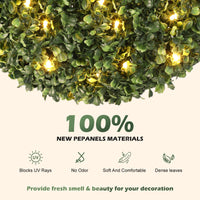 Garvee, palline di bosso artificiali da 16 pollici, resistenti ai raggi UV, impermeabili, con vaso robusto, per giardino e ingresso, verdi, set da 2