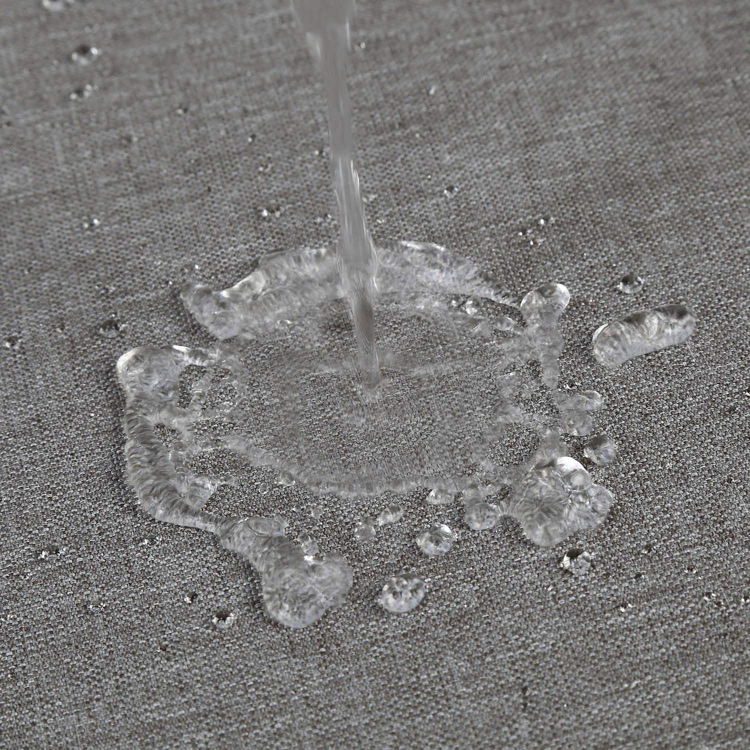 Tenda da doccia impermeabile in poliestere Garvee con ganci per bagni e vasche da bagno 48"x72" grigio