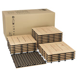 Garvee Piastrelle in Legno di Acacia 22 Pezzi - Pavimentazione Esterno Interno, Antiscivolo, Resistente all'Acqua, Base Drenante, Facile Montaggio, Naturale Marrone - Natural Wood-2