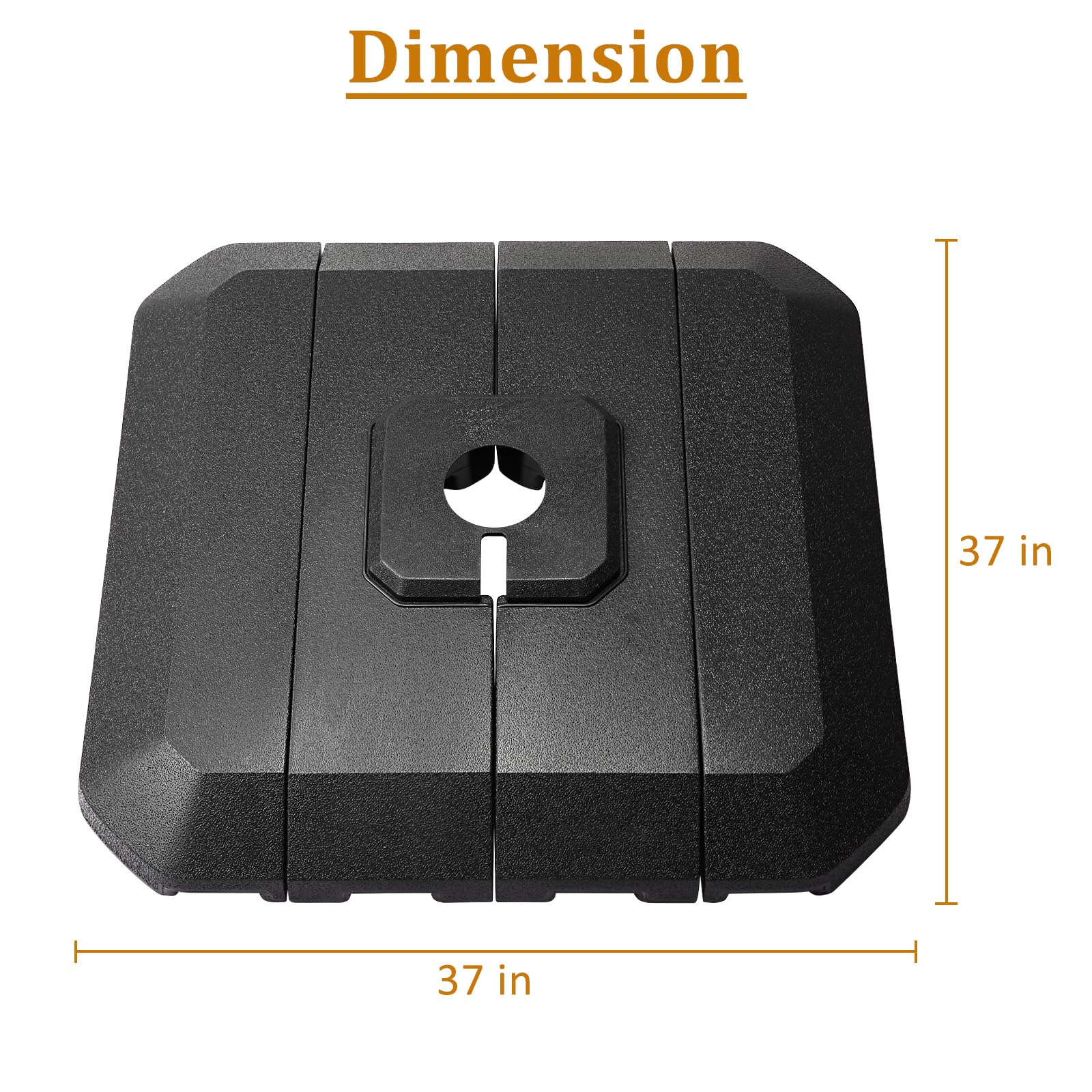 Base per ombrellone Garvee, riempibile con acqua o sabbia, per giardino e balcone, grandi ombrelloni a sbalzo, nero, resistente alle intemperie