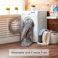 Garvee Machinewasbaar Tapijt Vlekbestendig Laagpolig Met Oosters Design Voor Binnen En Buiten 80 x 150 cm Rood