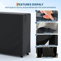 Portalegna Garvee con copertura in tessuto Oxford impermeabile da 8 piedi per giardino e patio, nero