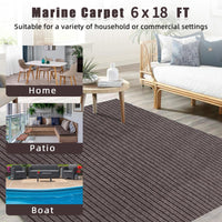 Tappetino antiscivolo per pavimenti per barche Garvee, 1,8x5,5 m, grigio, per esterni, per barche, yacht, SUP, kayak e camper.