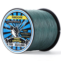 Garvee Línea De Pesca Trenzada 4 Hebras PE 100% Resistente Abrasión Verde Oscuro 500m 30Lb 40Lb Para Agua Dulce Y Salada