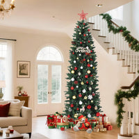 Albero di Natale Garvee 180cm LED PVC – Albero di Natale in plastica con illuminazione a LED integrata per la casa, la funzione e la decorazione della festa con pratico lunedì.