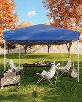 Tenda a baldacchino pop-up Garvee 10x10 - Protezione UV, impermeabile, altezza regolabile, robusto telaio in acciaio, tessuto Oxford 210D, campeggio ed eventi all'aperto, blu