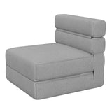 GARVEE Divano Letto Pieghevole in Memory Foam e Tessuto Effetto Lino, Salvaspazio, per Soggiorno e Ufficio, 195 × 66 × 15 cm, Beige - beige