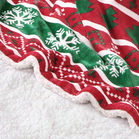 Coperta natalizia Garvee in flanella Sherpa 50x60, rossa, verde, calda e accogliente, reversibile, decorazione per divano.