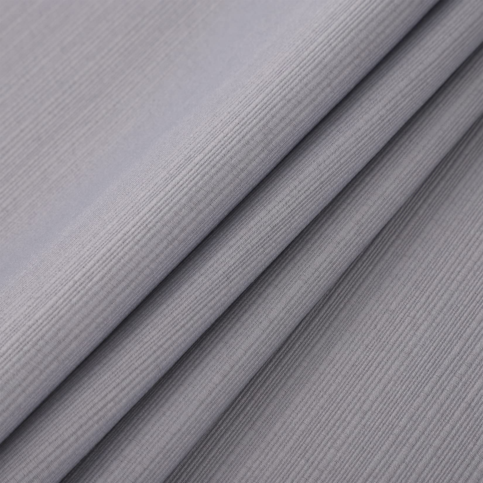 GARVEE Tenda da doccia testurizzata con effetto lino, lavabile, effetto lino per vasca da bagno e vasca da bagno, 180x180 cm, grigio