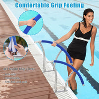 Corrimano per piscina Garvee, 2 pezzi, 30"x30", acciaio inossidabile 304, antiruggine, copertura maniglia blu, per piscine interrate, robusto