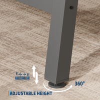 Tavolo da pranzo industriale Garvee per 6-8 persone, struttura in metallo robusto, superficie in MDF marrone rustico, gambe regolabili, 70,87 pollici
