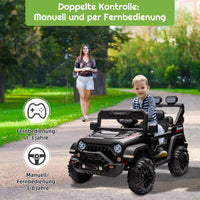 Auto elettrica per bambini Garvee con batteria potenziata da 12 V 7 Ah, veicolo elettrico a 3 velocità, 2 modalità di funzionamento, nera, per bambini da 1 a 8 anni