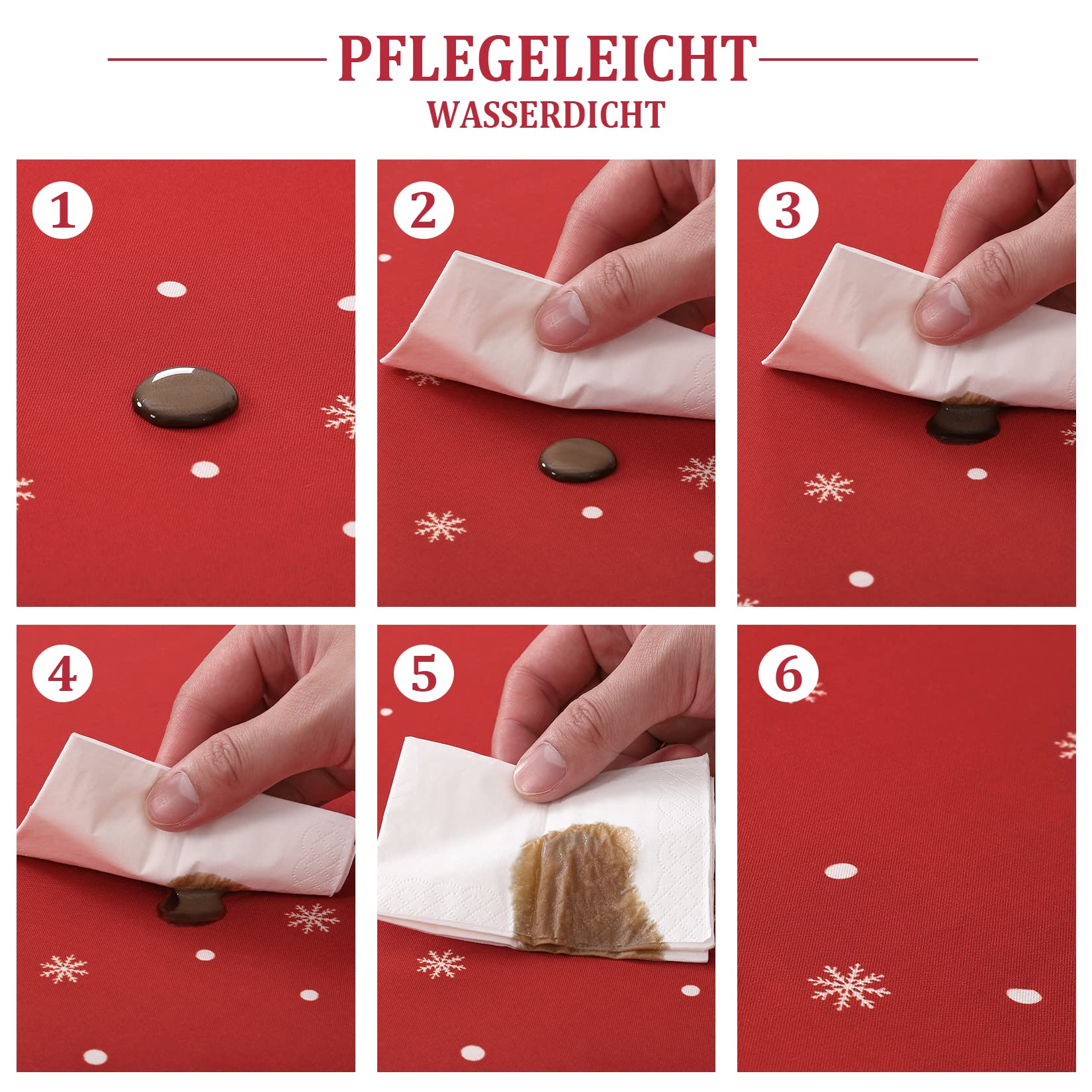 Tovaglia natalizia Garvee, rosa, in tela cerata idrorepellente con albero di Natale, rettangolare, 54x90 pollici