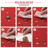 Tovaglia natalizia Garvee, rosa, in tela cerata idrorepellente con albero di Natale, rettangolare, 54x90 pollici