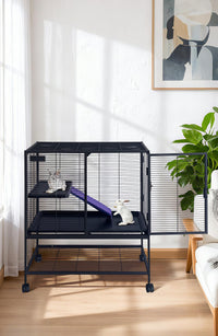 Gabbia per piccoli animali Garvee, in metallo, 36"H, a più piani con rampe, vassoio rimovibile, senza BPA, per criceti, conigli e cincillà