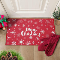 Zerbini natalizi Garvee con fiocchi di neve, antiscivolo, zerbino Merry Christmas, 40x60 cm, per uso interno ed esterno, multicolore