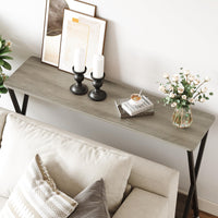 Tavolo consolle Garvee con ripiano, tavolo stretto per ingresso e divano, design moderno, soggiorno e corridoio, salvaspazio, durevole