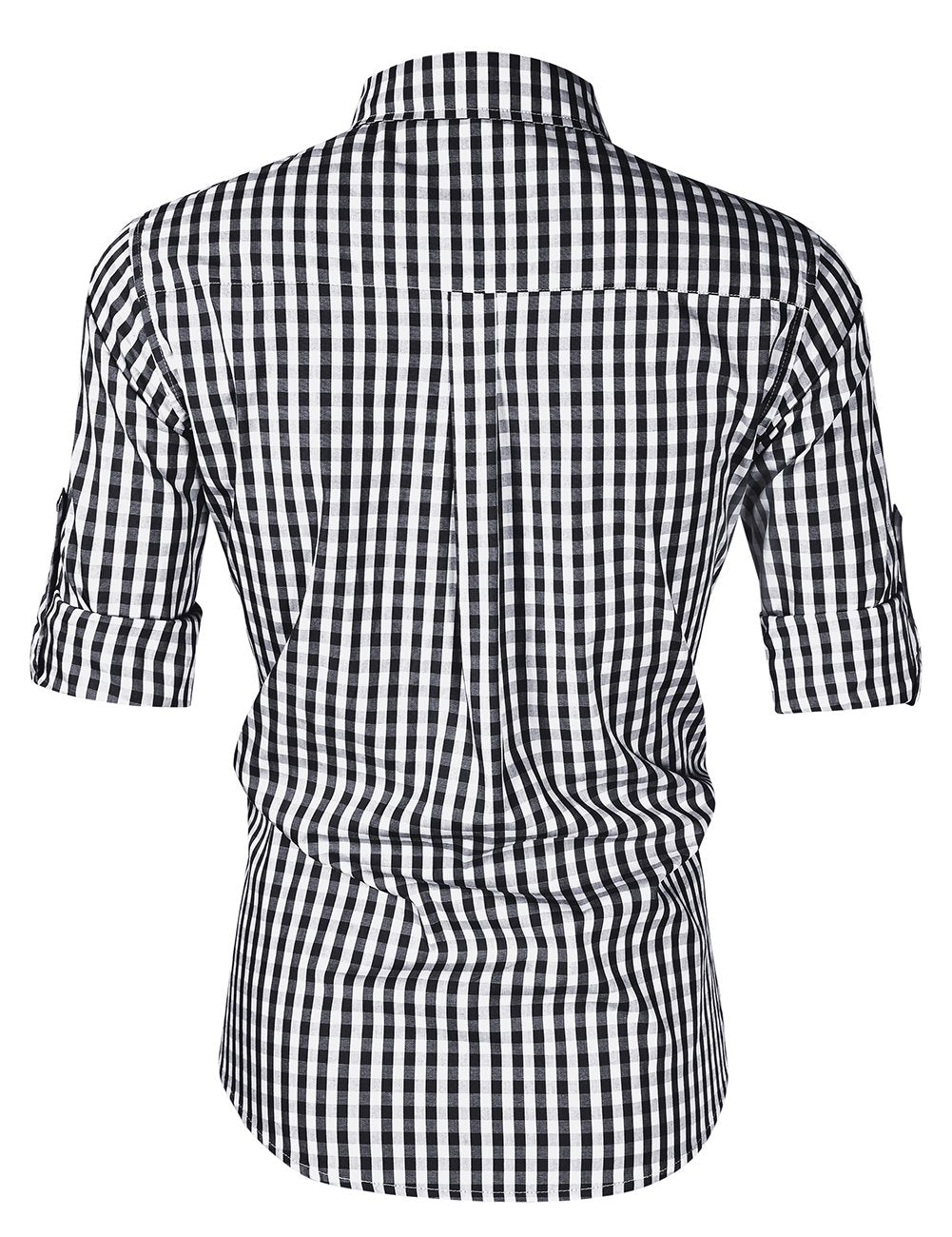 Camicia da uomo Garvee Slim Fit, tradizionale camicia a quadri per l'Oktoberfest, XS-4XL, rosso e blu