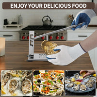 Coltello per ostriche Garvee, apri ostriche professionale in acciaio inox, set per ristorante e casa, regolabile, argento