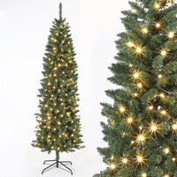 Albero di Natale Garvee 180cm LED PVC – Albero di Natale in plastica con illuminazione a LED integrata per la casa, la funzione e la decorazione della festa con pratico lunedì.