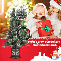 Albero di Natale Garvee da 125 cm con illuminazione a LED e base a forma di renna - Albero di Natale artificiale per decorazioni festive