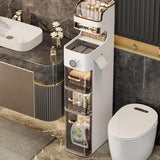 Mobiletto portaoggetti sottile per bagno Garvee, impermeabile con ruote, organizer stretto in plastica per cucina e camera da letto, trasparente, compatto