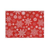 Tappeto natalizio per interni Garvee con motivo a fiocco di neve, antiscivolo, lavabile, morbido, anti-pelucchi per bagno e cucina, decorazione festiva