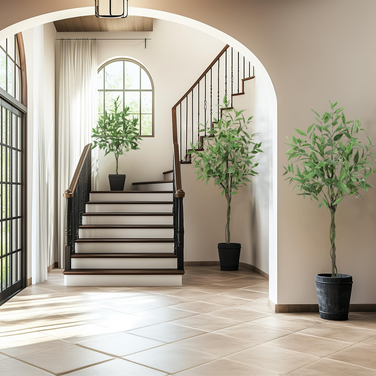 Albero di eucalipto Garvee regolabile da 6 piedi - Tronco in PE, per ufficio e casa, design realistico di pianta artificiale