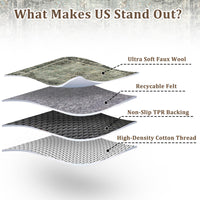 Tappeto vintage lavabile Garvee 200x290cm verde antico per soggiorno, camera da letto, sala da pranzo, retrò, pelo corto, antiscivolo