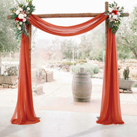 Garvee Wedding Arch Tenda in tulle drappeggiata in mussola 70x550cm Decorazione per matrimonio color caramello