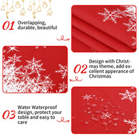 Garvee Tischdecke Con Bordura Di Fiocchi Di Neve Antimacchia Colore Fisso Per Occasioni Festive Vari Taglie Elegante Design
