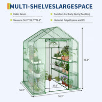 Serra Garvee 57x57x76'' con 3 livelli e 12 ripiani, copertura in PE spesso, finestra, portatile per interni e giardino