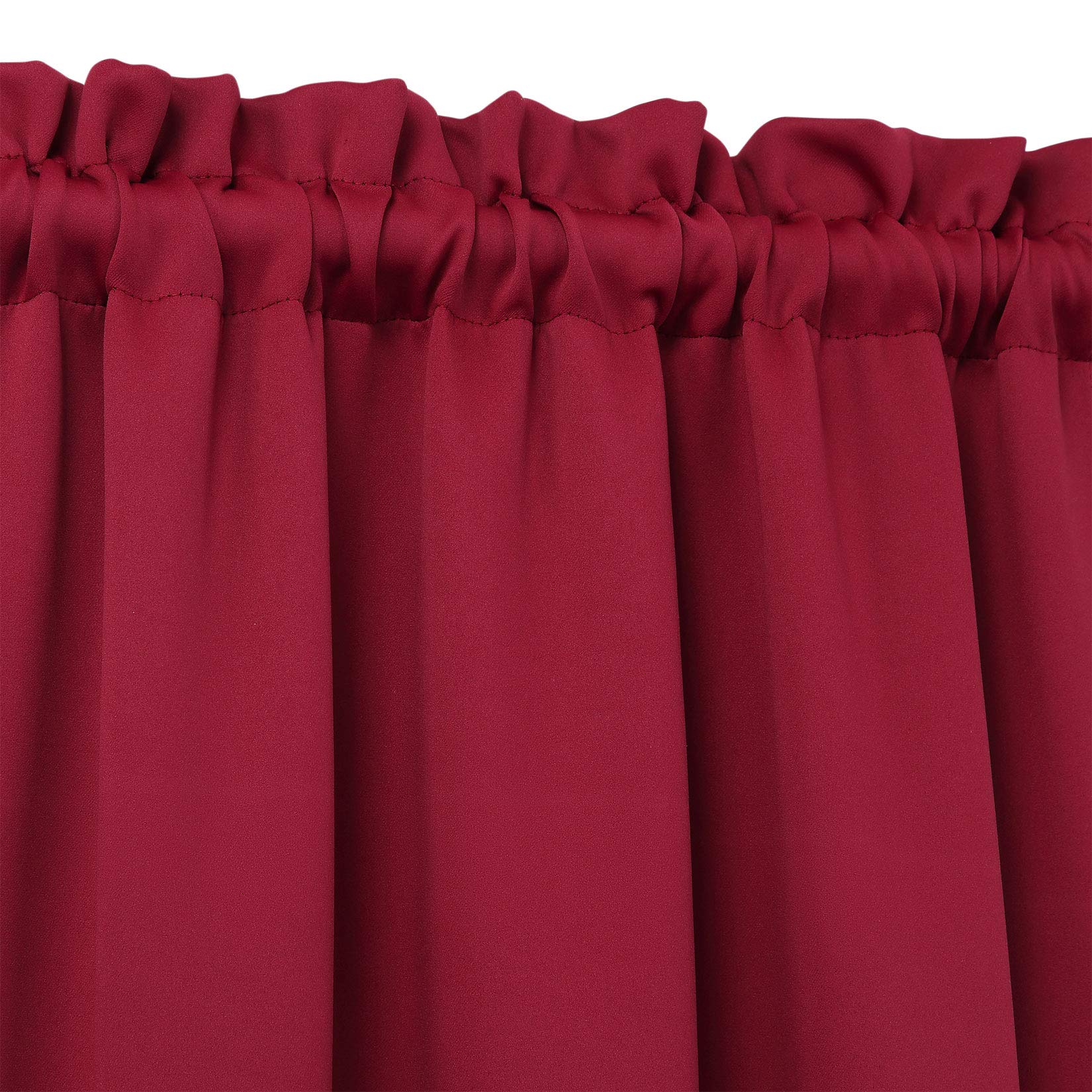 Tende oscuranti Garvee, 2 pezzi, 26x45 pollici, rosse, per soggiorno, cucina, camera da letto, termoisolanti