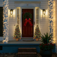 Albero di Natale Garvee da 90 cm con base in juta a LED – Albero di Natale artificiale con 150 LED bianchi caldi, ideale per soggiorni, uffici o piccoli spazi per decorazioni festive