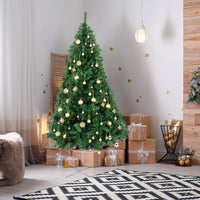 Albero di Natale artificiale Garvee da 150 cm con supporto in metallo per uso interno ed esterno, rami fitti e realistici, bianco