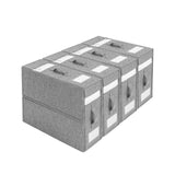 Garvee, contenitore sottoletto da 4 pezzi con coperchio, organizer per biancheria da letto, grigio, design flessibile, antipolvere, spazioso - Grigio