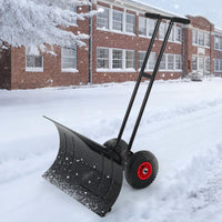 Pala da neve Garvee 74×42 cm regolabile in altezza – Pala da neve a doppio manico con ferro laminato a freddo, resistente alle intemperie e salvaspazio per una rimozione efficiente della neve