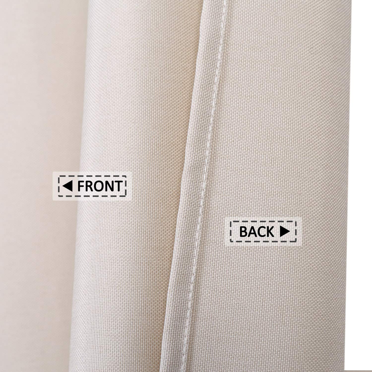 Tenda da doccia Garvee in poliestere impermeabile con ganci per vasca e doccia, beige, leggera, idrorepellente, facile da installare