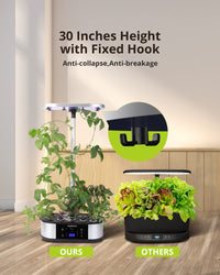 Garvee Sistema Idroponico Smart WiFi Garden 12 Pods con 5 Modalità LED 30W, Altezza Regolabile 20-76cm, Serra Interna per Erbe e Piante, Timer Automatico