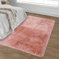 Garvee Tappeto Morbido Finto Pecora Shaggy 1000 GSM, 2.36" Pile, Antiscivolo, Rosa 4x6 Piedi, Rettangolare, Per Camera Bambini e Principesse